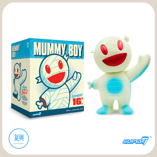现货 Super7 超大木乃伊 Mummy Boy 夜光版 搪胶sufubi 商品图4