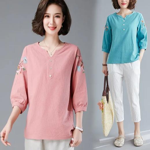 SJM-妈妈夏季七分袖T恤女 商品图1