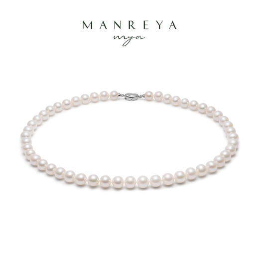Manreya玛芮雅「锦绣」银镀白金淡水AK珍珠高定项链 商品图0