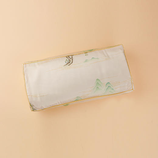 【皇锦】真丝印花半圆荞麦枕-敦煌山水 商品图2