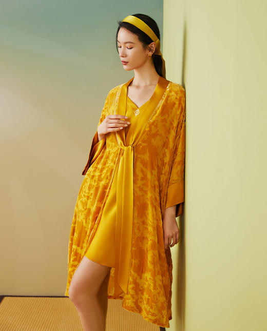 【皇锦】烂花汉服对襟系带长袍 商品图2