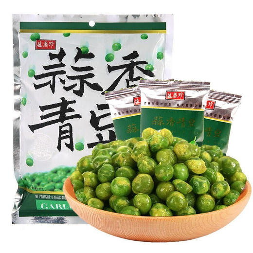 中国台湾盛香珍蒜香/芥末青豆240g 颗颗香脆又美味 多种香料搭配鲜蒜 150013/150015 商品图4