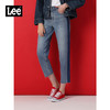 Lee商场同款411舒适高腰小脚蓝色女牛仔裤男友酷LWZ4115PC92N 商品缩略图0