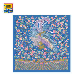 【皇锦】真丝围巾迷你中式方巾·梅花大凤