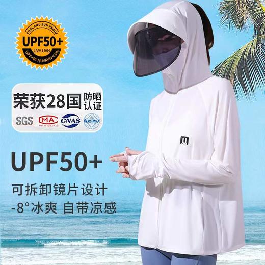 【黑科技防晒面料，这个夏天不怕晒】科技防晒 冰爽面料 快速排汗 轻盈速干 针织面料 连帽冰丝中长款科技防晒服 商品图0