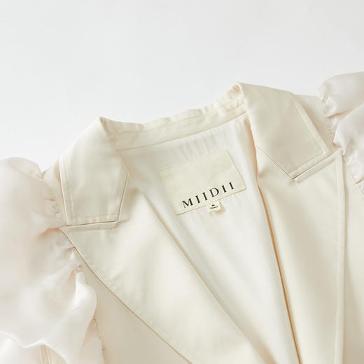 谜底2022夏新款小飞袖木耳边高级质感天丝马甲薄外套女222MM0553 商品图3