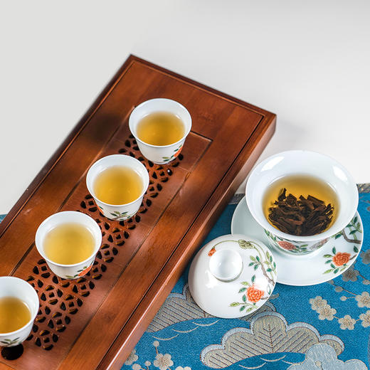 古彩牡丹玉脂杯5头茶具 商品图2