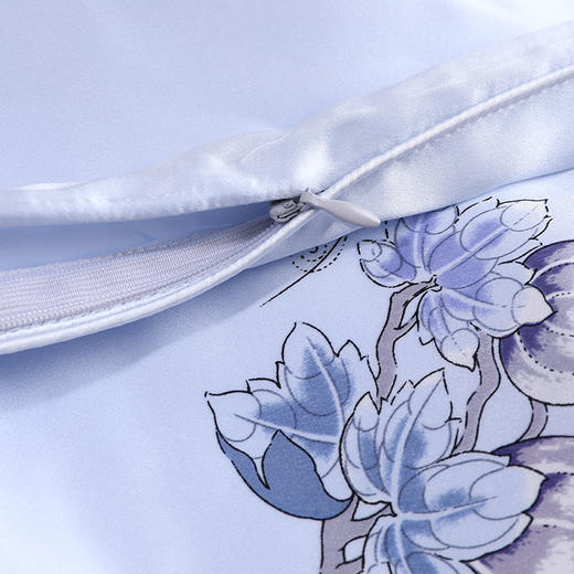 【皇锦】印花空调真丝被三件套-瓜蝶连绵 商品图3