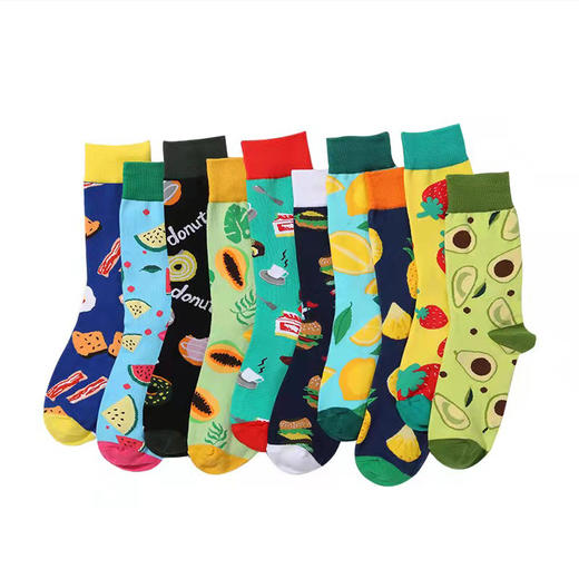 Happy socks同厂同款ins潮袜，好看耐穿 时尚美丽，给你生活添彩 8双/组 随机发 商品图3