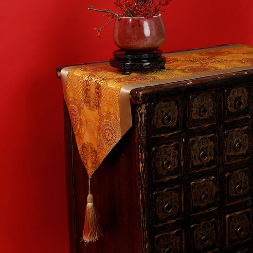 【皇锦】织锦桌旗·夔龙八大运 商品图3