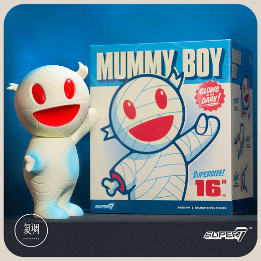 现货 Super7 超大木乃伊 Mummy Boy 夜光版 搪胶sufubi 商品图1