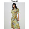 VIMAGE/纬漫纪夏季新款印花时尚气质宫廷袖连衣裙V1707334 商品缩略图0