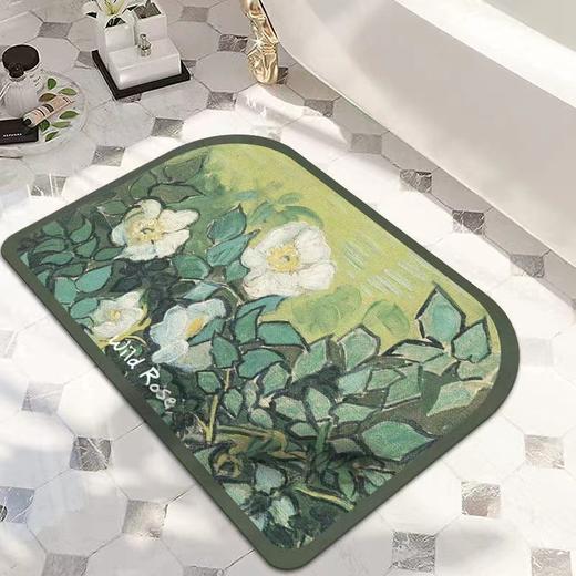 小清新ins唯美艺术风硅藻泥浴室卫生间吸水地垫洗手间厕所门口防滑脚垫子 商品图7