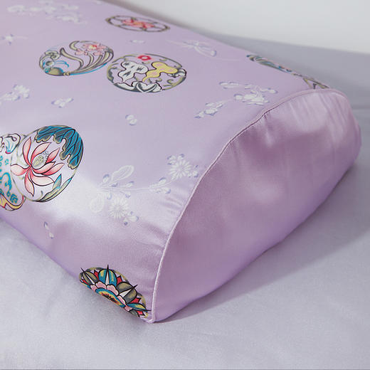 【皇锦】真丝枕头印花半圆形荞麦枕·皮球花 商品图3