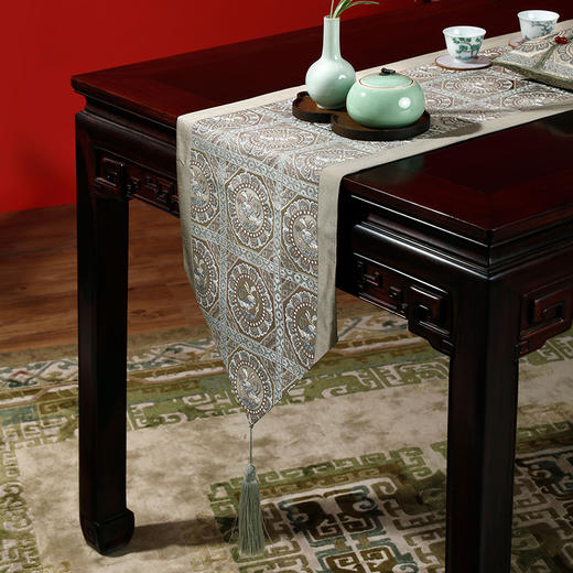 【皇锦】织锦桌旗·双雁衔绶 商品图2