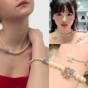 MiuMiu缪缪女士MICRO BOW JEWELS 蝴蝶结项链+手链