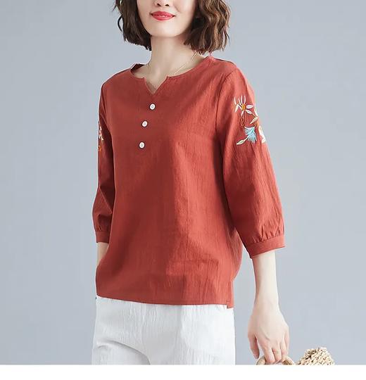 SJM-妈妈夏季七分袖T恤女 商品图3