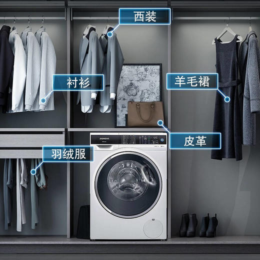 西门子9公斤全自动 变频滚筒洗衣机(白色) XQG90-WG44C3B00W 商品图6