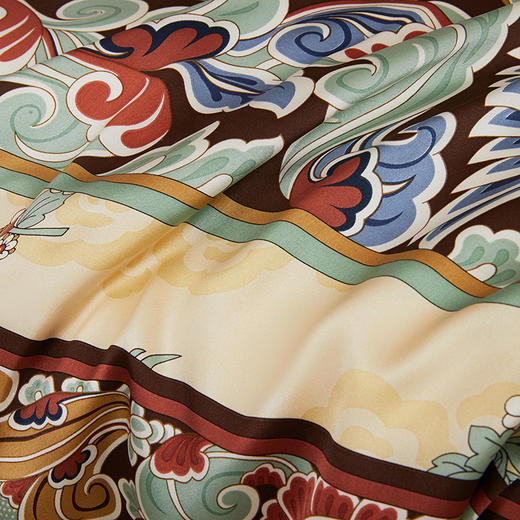 【皇锦】被盛唐卷草单人蚕丝被 商品图2