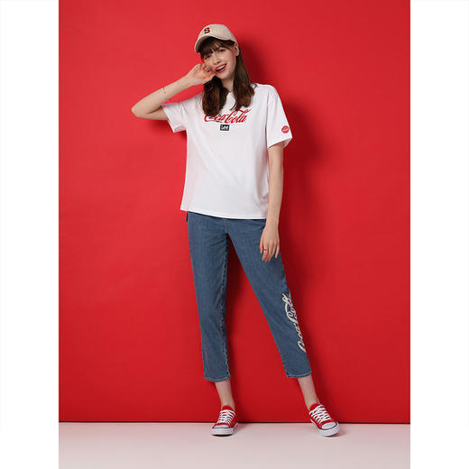 【尺码24-26】Lee可口可乐联名411舒适高腰小脚蓝女牛仔裤男友酷LWZ4115GL94U 商品图2