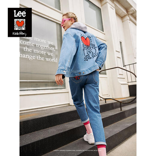【Keith Haring联名】Lee 21新品高腰男友酷女牛仔裤LWZ4115PCBMV 商品图0