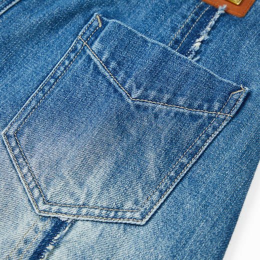 谜底纯棉牛仔裙2022夏季新款中长款单排扣A型半截裙225MB6026 商品图3