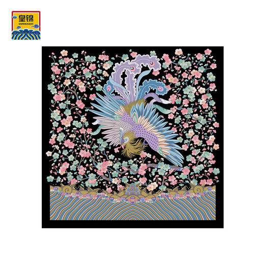 【皇锦】真丝围巾迷你中式方巾·梅花大凤 商品图1