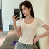 【买一送一，精选优质面料】螺纹T恤 短袖上衣 柔软、舒适、透气、耐穿！2022重磅纯色T恤，经典款式百搭不挑人 商品缩略图10