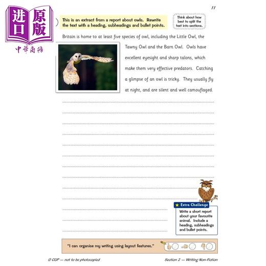 英国CGP原版 KS2 English Writing Targeted Question Book 英语 写作针对问题书套装4册 小学3-6年级 含答案 商品图3