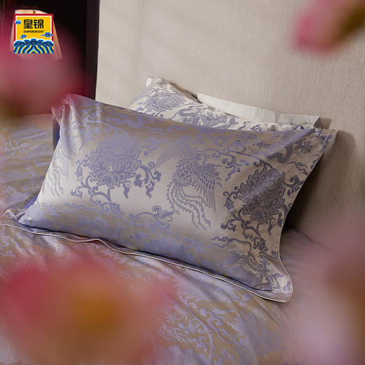 【皇锦】丝棉提花枕套·龙凤莲花 商品图4