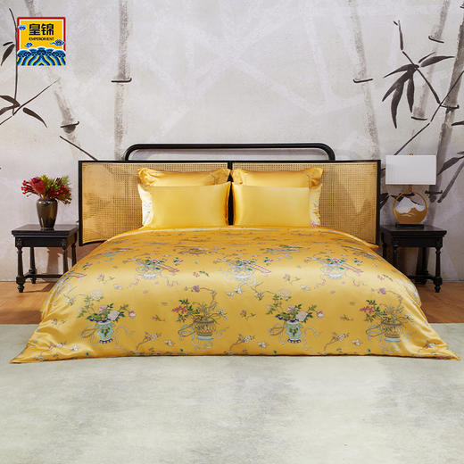 【皇锦】印花被套三件套·四季花篮 商品图0