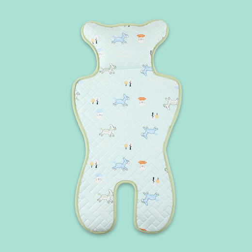 【天生凉感 不粘宝宝 机洗不变形】A类冰丝推车凉席乳胶童车座椅席纱布婴儿车席宝宝餐椅垫透气升级 商品图5