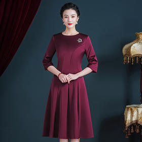 JC-JY5188婚宴礼服高贵年轻款大码遮肚子洋气平时可穿连衣裙