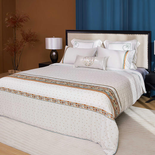 【皇锦】皇锦独家第三代暖真丝三件套桑蚕丝-敦煌卷草系列 商品图2