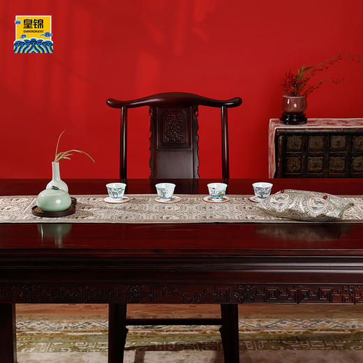 【皇锦】织锦桌旗·双雁衔绶 商品图1