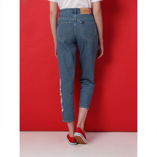 【尺码24-26】Lee可口可乐联名411舒适高腰小脚蓝女牛仔裤男友酷LWZ4115GL94U 商品图1