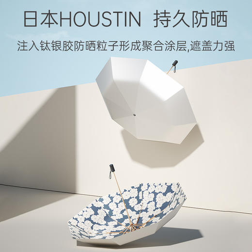 左都太阳遮阳伞防晒防紫外线女晴雨两用伞折叠结实抗风UPF50+ 商品图2