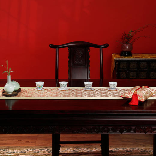 【皇锦】织锦桌旗·宝相花 商品图1