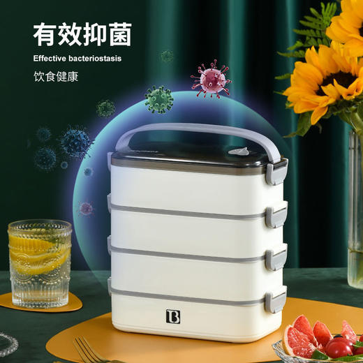 304不锈钢饭盒多层大容量上班族学生可微波便捷携带隔味保温饭盒 商品图2