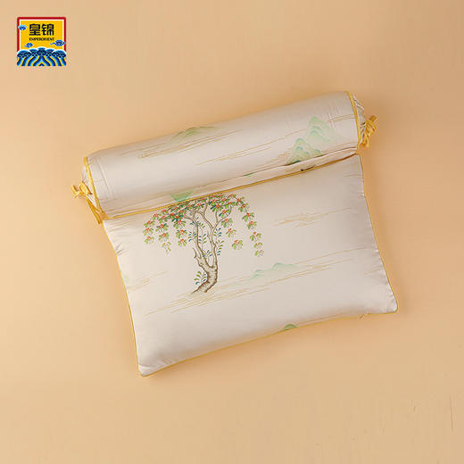 【皇锦】真丝印花护颈枕-敦煌山水 商品图0