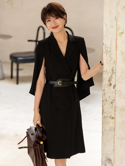 『 初夏新品 』夏季时尚优雅双排扣连衣裙 商品图2