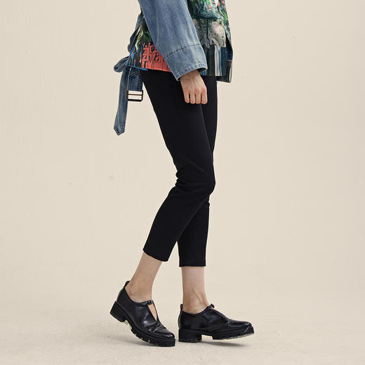 谜底牛仔裤女2022夏季复古高腰天丝棉小脚裤225MK6002 商品图1