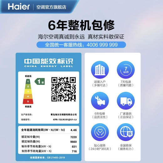 海尔（Haier）空调KFR-72LW/81@U1-Lt云畅 商品图14