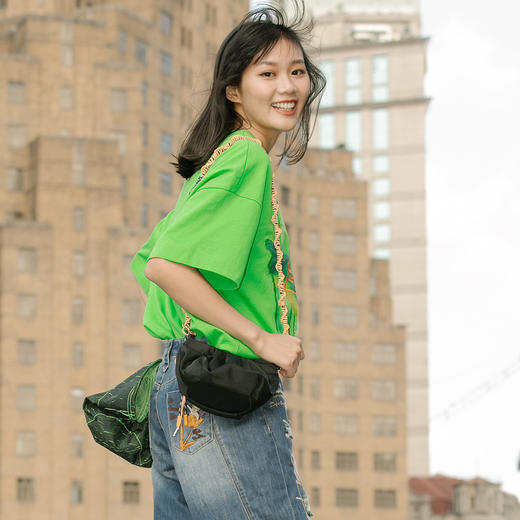 谜底纯棉短袖T恤2022夏季新款Oversize印花宽松圆领落肩225MT6060 商品图1