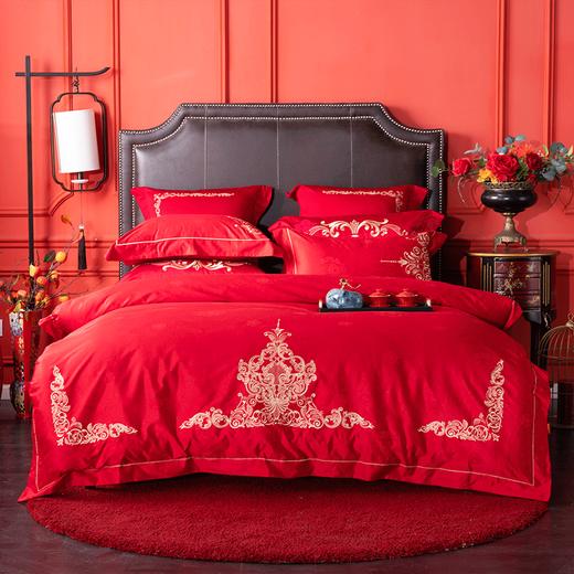 多喜爱 婚庆床上用品四件套 臻爱/鸿运当头/幸福绽放（红）/为爱绽放 cs 商品图0