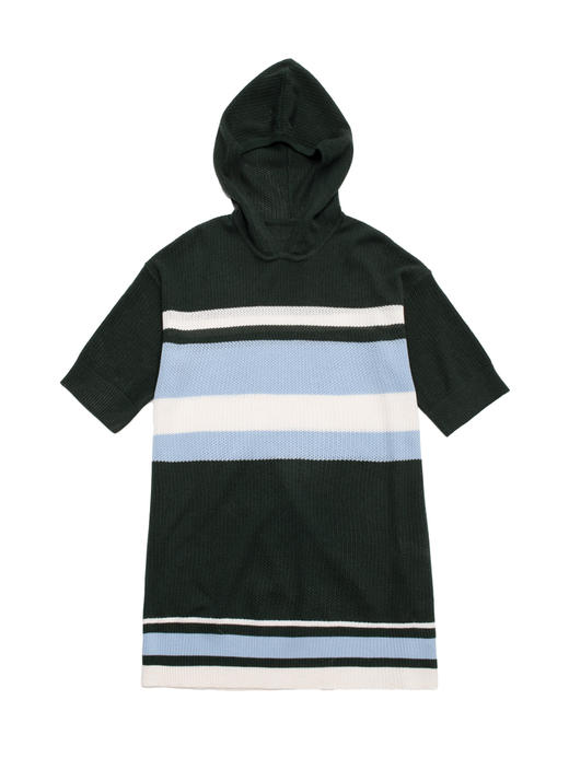 2022新款女士羊毛混纺12针双股网眼镂空连帽大廓形套头衫 商品图4