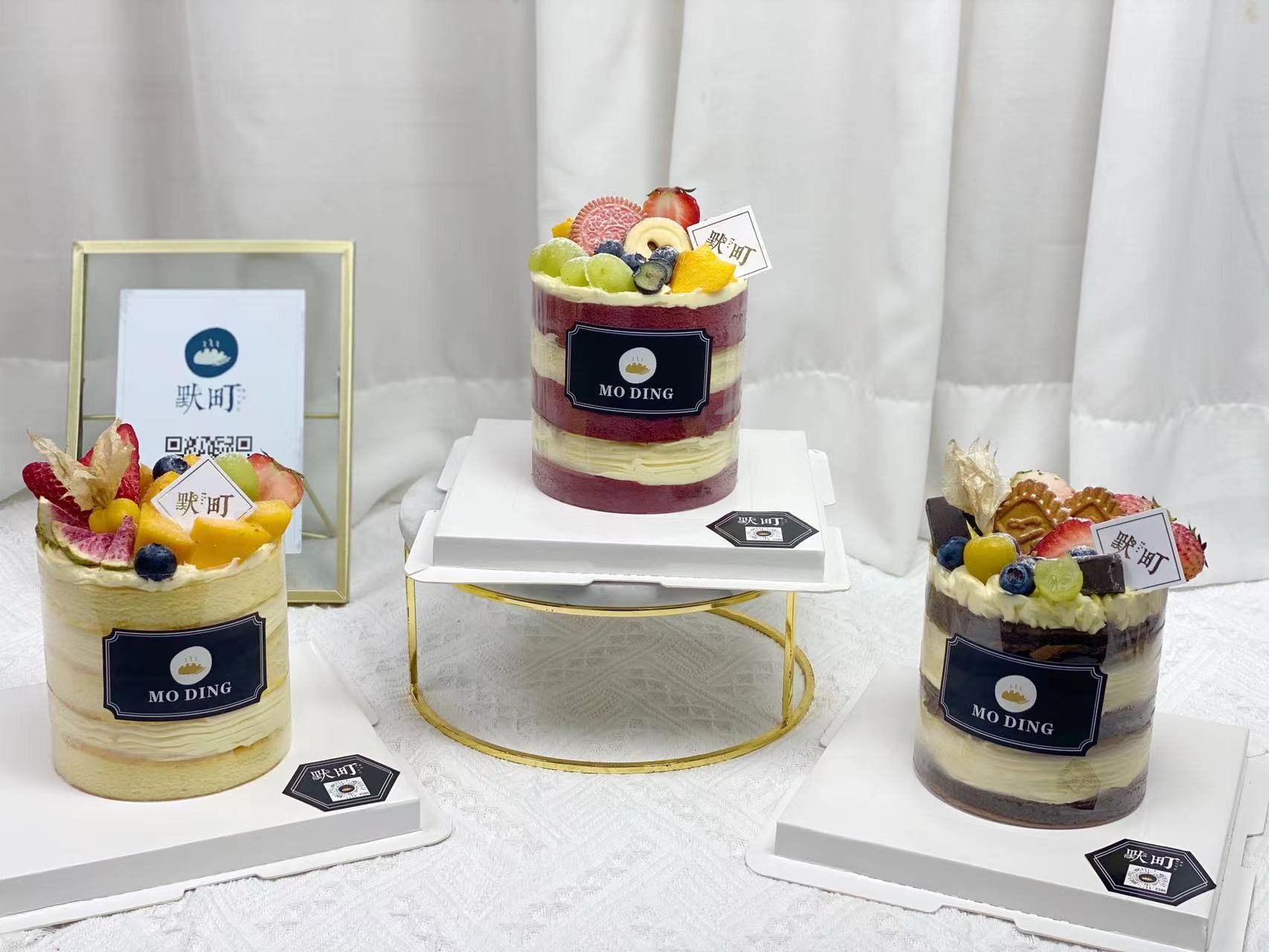 水果饼干造型4寸小蛋糕