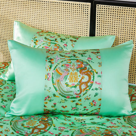 【皇锦】印花被套三件套·龙凤和合 商品图3