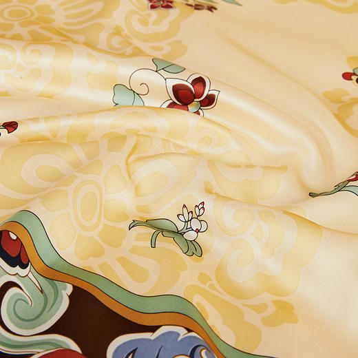 【皇锦】被盛唐卷草单人蚕丝被 商品图3