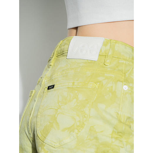 Lee商场同款高腰扎染效果绿色女短裤LWB139853CUJ00FA01169 商品图4